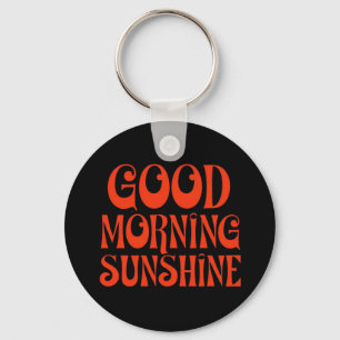 Gute Morgensonne Retrodekor drucken Schlüsselanhänger