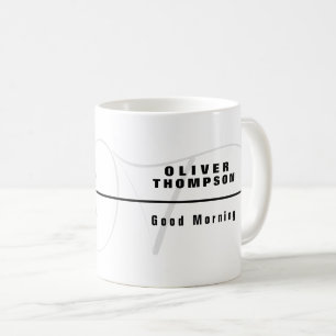 Gute Morgenweiße Tasse mit Personalisiertem Namen