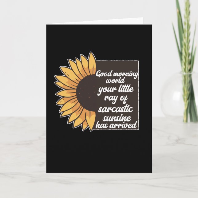 Gute Morgenwelt - sarkastisch Karte (Vorderseite)