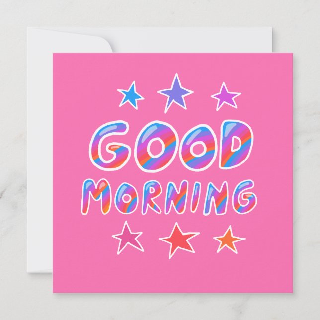 GUTE MORNING Coole Streifen CUSTOM-Karte Karte (Vorderseite)