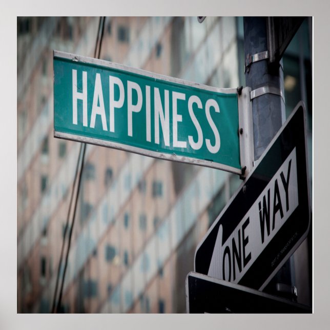 Gute Motivation Words Street Sign Poster (Vorne)