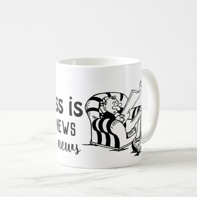 Gute Nachrichten, gute Stimmung: Glück definiert Kaffeetasse (VorderseiteRechts)
