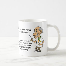 Gute Nachrichten und schlechte Nachrichten Kaffeetasse