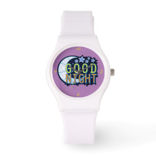 Gute Nacht Crescent Moon Thunder_Cove Armbanduhr
