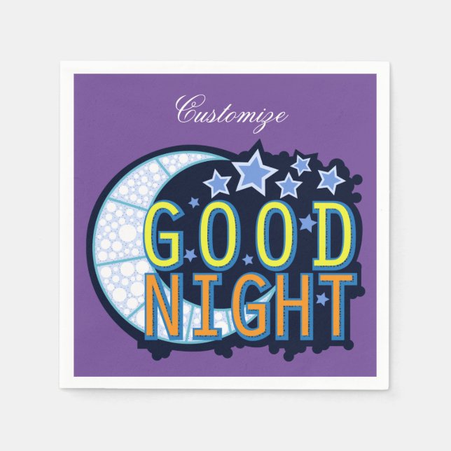 Gute Nacht Crescent Moon Thunder_Cove Serviette (Vorderseite)