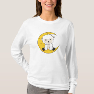 Gute Nacht gute Schaf-Moon-Zahl süße Tiere T-Shirt