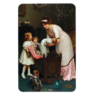 Gute Nacht L für Mütter Magnet