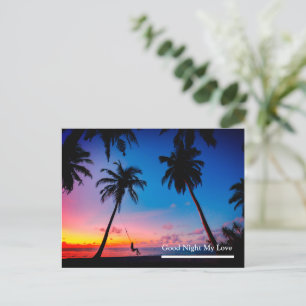 Gute Nacht meine Liebe Postkarte