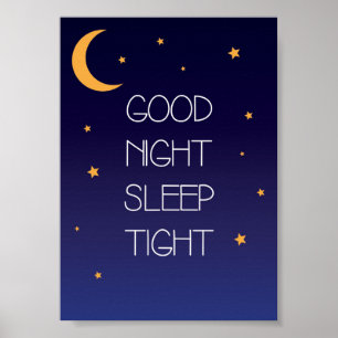 Gute Nacht Schlaf Fest Zitat Poster