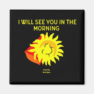 Gute Nacht Sonne 2 Zoll Square Magnet