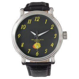 Gute Nacht Sonnenmänner Vintage Lederuhr Armbanduhr