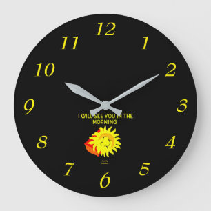 Gute Nacht Sun-Akrylwall-Uhr Große Wanduhr
