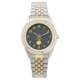 Gute Nacht Sun Unisex Zwei-Tonen-Armband-Uhr Armbanduhr