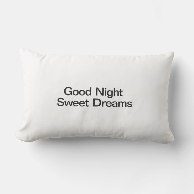 Gute Nacht süße Träume Lendenkissen (Vorderseite)