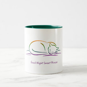 Gute Nacht Süßer Prinz (Katze) Zweifarbige Tasse