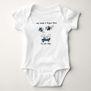 Gute Nacht von Bi-Flugzeug Super Hero Baby Bodysui Strampler