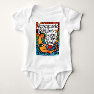 Gute Nachtmond - bunter himmlischer Mond/Luna Baby Strampler