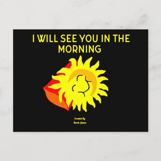 Gute Nachtsichtkarte Postkarte (Vorderseite)