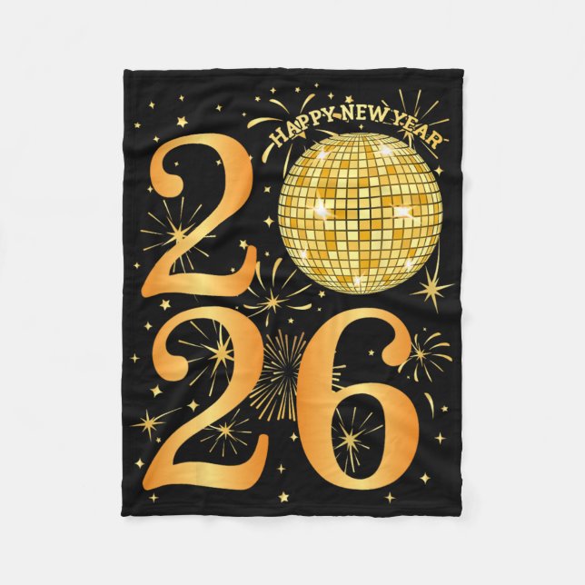 Gute neue Jahre Feuerwerke 2026 Neujahrsfest Fleecedecke (Vorderseite)