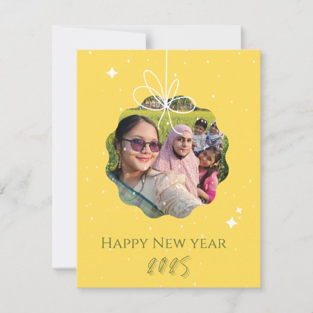 Gute Neujahrsgrüße 2025 Feiertagskarte (Vorderseite)