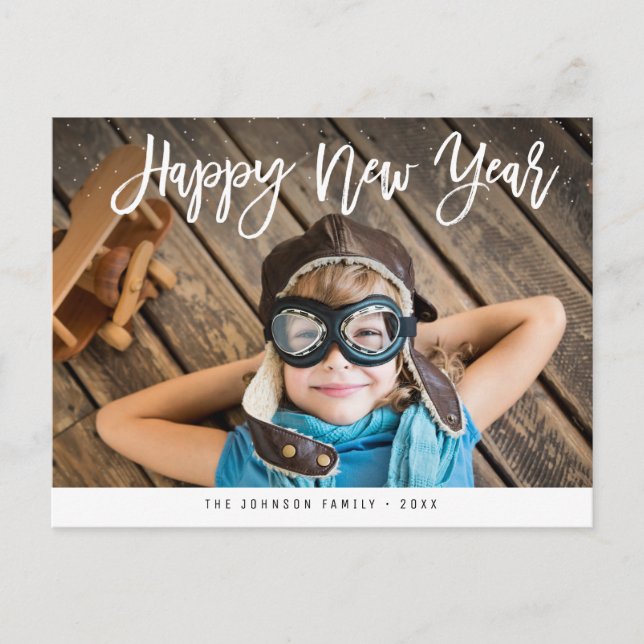Gute Neujahrsschrift Postkarte (Vorderseite)