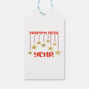 Gute Neujahrsstars Geschenkanhänger