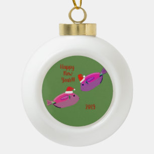 Gute Neujahrsverkleidung Keramik Kugel-Ornament