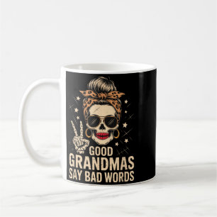 Gute Omas sagen böse Wörter Skelett Schädel Leopar Kaffeetasse