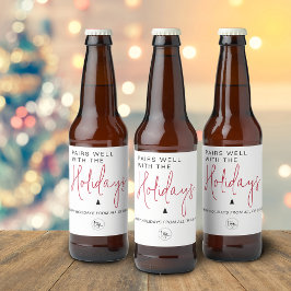 Gute Paare mit dem Logo "Holidays Add Business" Bierflaschenetikett