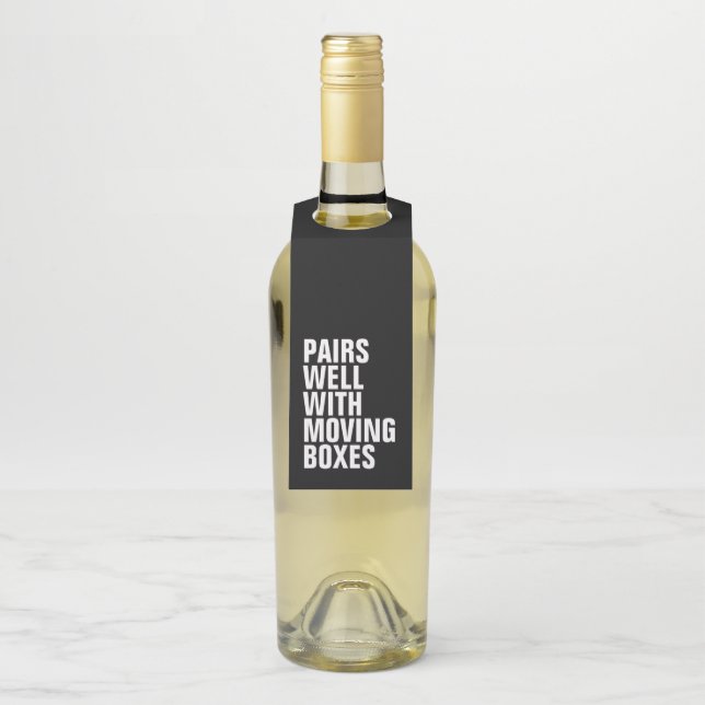 Gute Pässe mit bewegten Boxen - Neues Haus Flaschenanhänger (Auf Flasche)