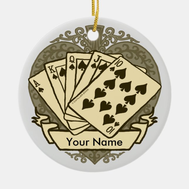 Gute Poker-Handschmuck Keramik Ornament (Vorne)