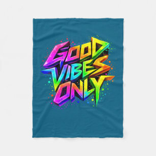 Gute positive Graffiti Vibes Zitate Kunstwerk Fleecedecke