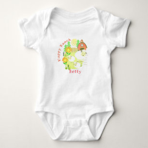 Gute Ranch Sheep. Personalisiert. Baby Bodysuit Strampler