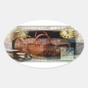 Gute Reise Ovaler Aufkleber