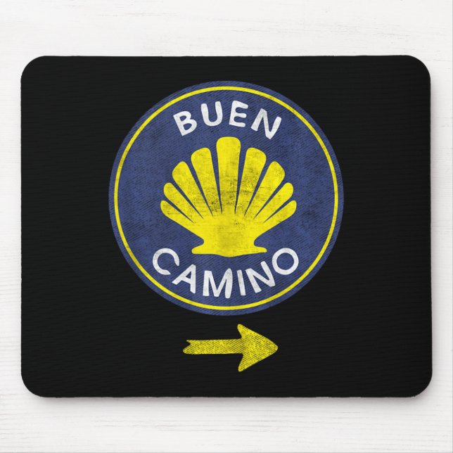 Gute Reise Shell El Camino De Santiago De Compost Mousepad (Vorne)