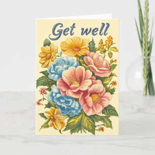 Gute Retro-Blume Feiertagskarte