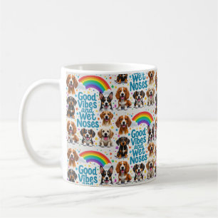 Gute Roben und feuchte Nosen spielerische Doodles Kaffeetasse