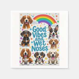 Gute Roben und feuchte Nosen spielerische Doodles Serviette