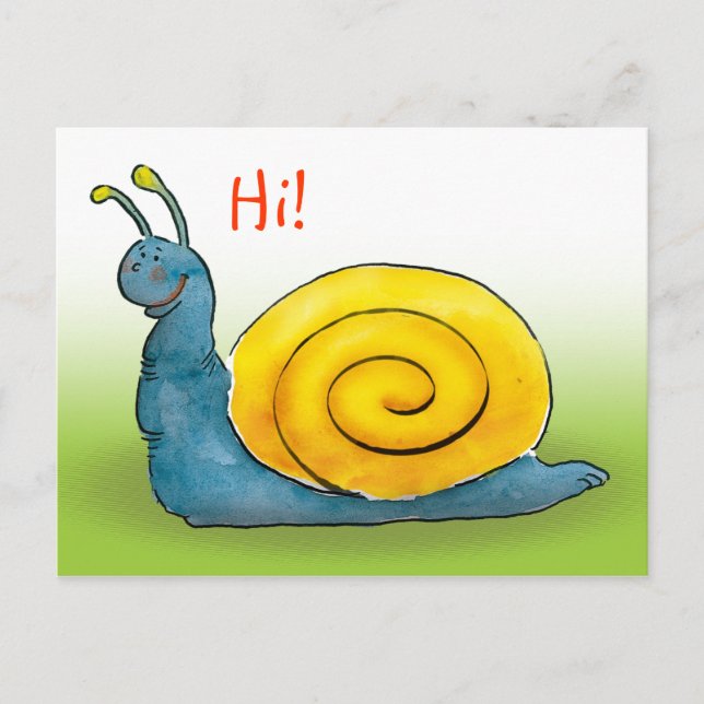Gute Schnecke | Hi Postkarte (Vorderseite)