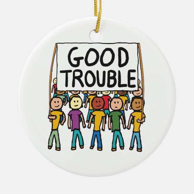 Gute Schwierigkeiten Keramik Ornament (Vorne)