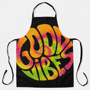 Gute Schwingungen Zitat. Tie Dye psychedelische su Schürze