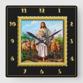 Gute Shepherd Square-Uhr Quadratische Wanduhr