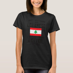 Gute Sicht auf die libanesische Flagge Libanon lib T-Shirt