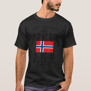 Gute Sicht norwegische Flagge Norwegische Wurzeln T-Shirt