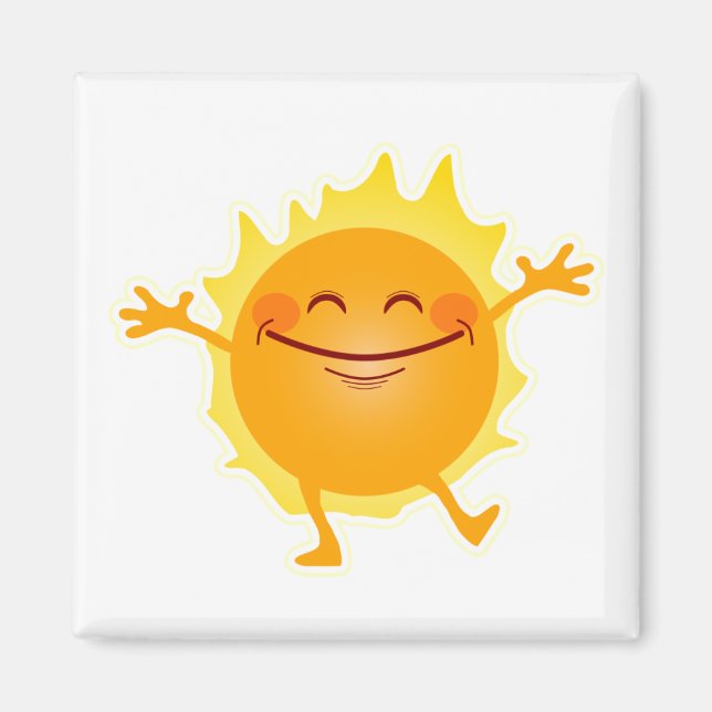 Gute Sonne, Sonnenschein, Sommersonne Magnet (Vorne)