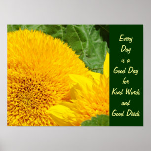 Gute Tag Kind Worte Gute Taten Kunst drucken Sonne Poster