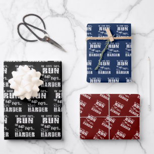 Gute Tage laufen - an schlechten Tagen härter lauf Geschenkpapier Set