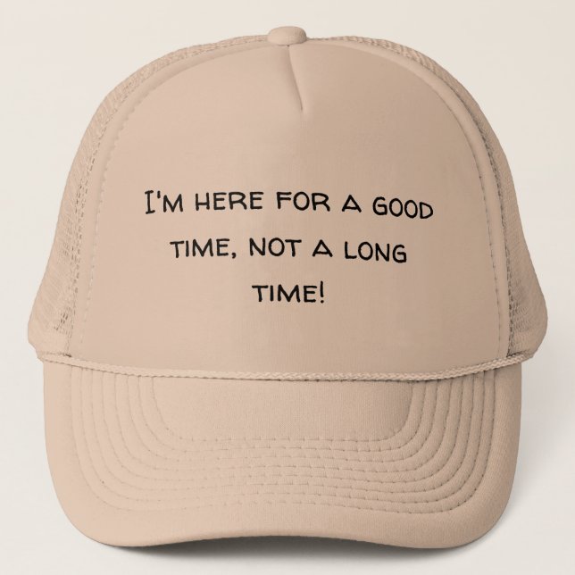 Gute Time Novelty Hat Truckerkappe (Vorderseite)