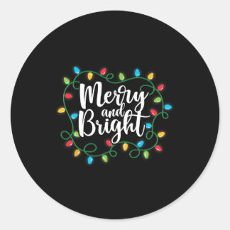 Gute und helle Weihnachtsbeleuchtung - Familienmas Runder Aufkleber