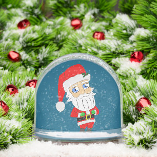 Gute und schlechte Santas Schneekugeln